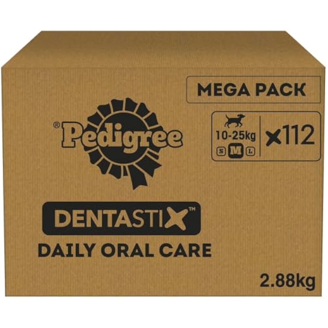 Pedigree DentaStix - Daily Dental Chews For Medium Dogs (10-25 kg), 112 Sticks