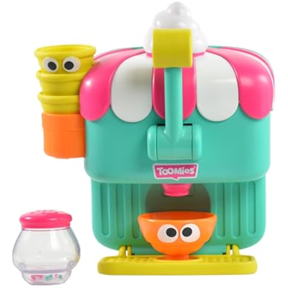 Toomies Foam Cone Factory Deluxe - Ice Cream Foam Maker Baby Bath Toys - Wall Mounted Bubble Bath Toys for Kids - Pretend Play Water Toys - Toddler and Baby Sensory Toys - Plus 18 Month Old Toys