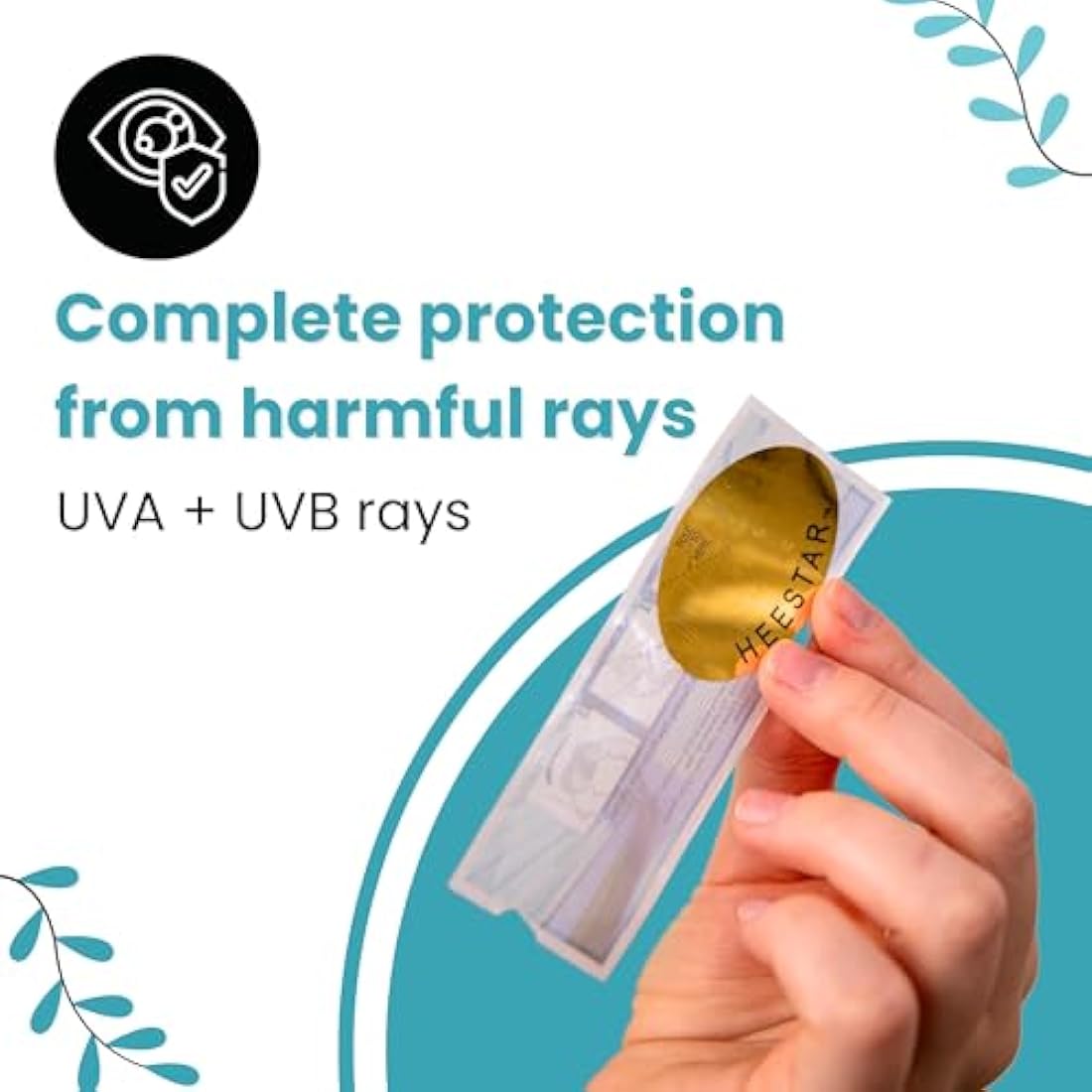 50 Pairs(100Counts) Disposable Sun Bed UV Protection Tanning Eye Gold Sticker Cones