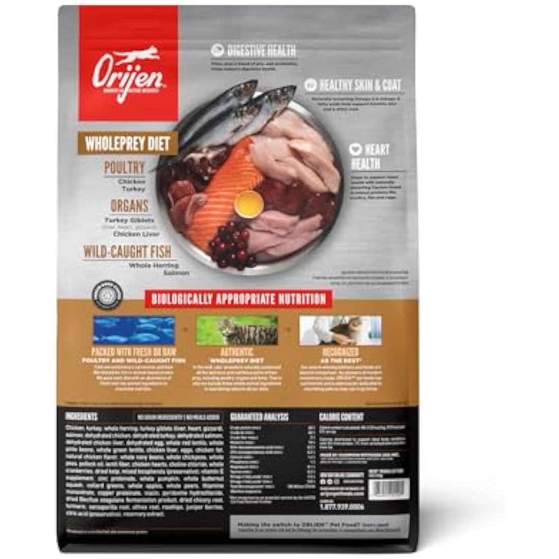ORIJEN Dry Cat Food, Grain-Free, Fresh and Raw Animal Ingredients
