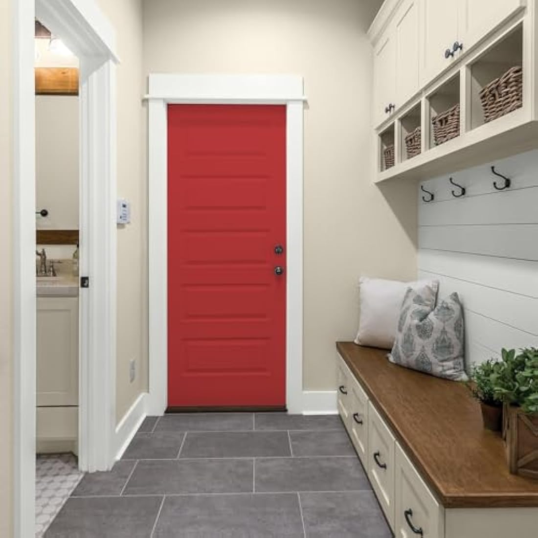 Johnstone's - Wood & Metal Paint - Gloss Finish - Signal Red - 750ml - Water Based - Non Drip & Quick Drying - Radiator Paint - Low Odour - Dry in 1-2 Hours - 8m2 Coverage per Litre
