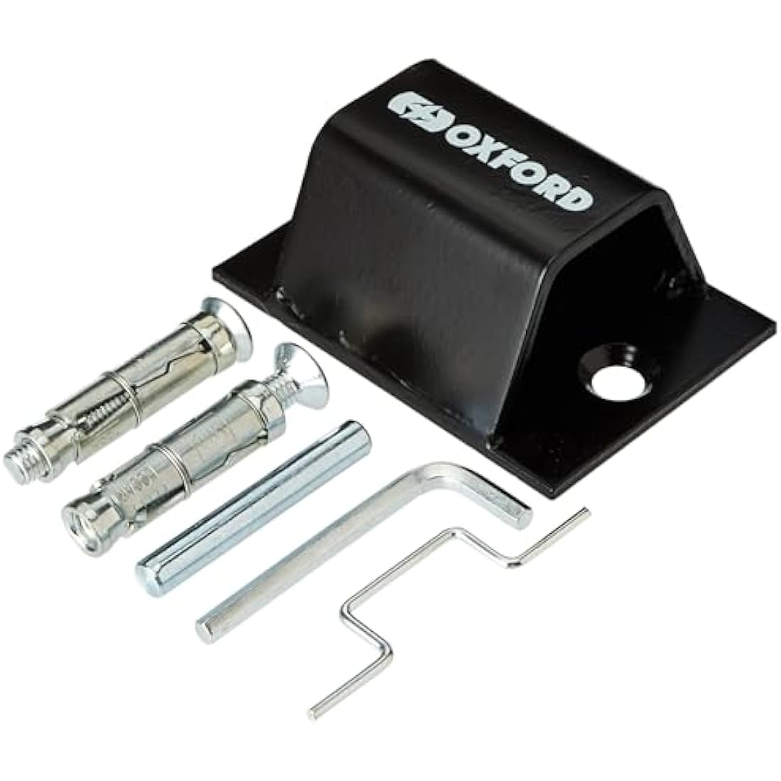 Oxford LK397 Brute Force Ground Anchor. Motorcycle Motorbike Bicycle Ebike Security/Wall Anchor, Black