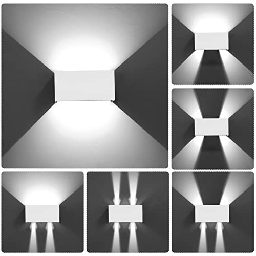 KAWELL 12W Modern Wall Light LED Wall Lamp Up Down Adjustable Beam Angle Aluminum Wall Wash Light LED Waterproof IP65 Indoor Outdoor for Bathroom