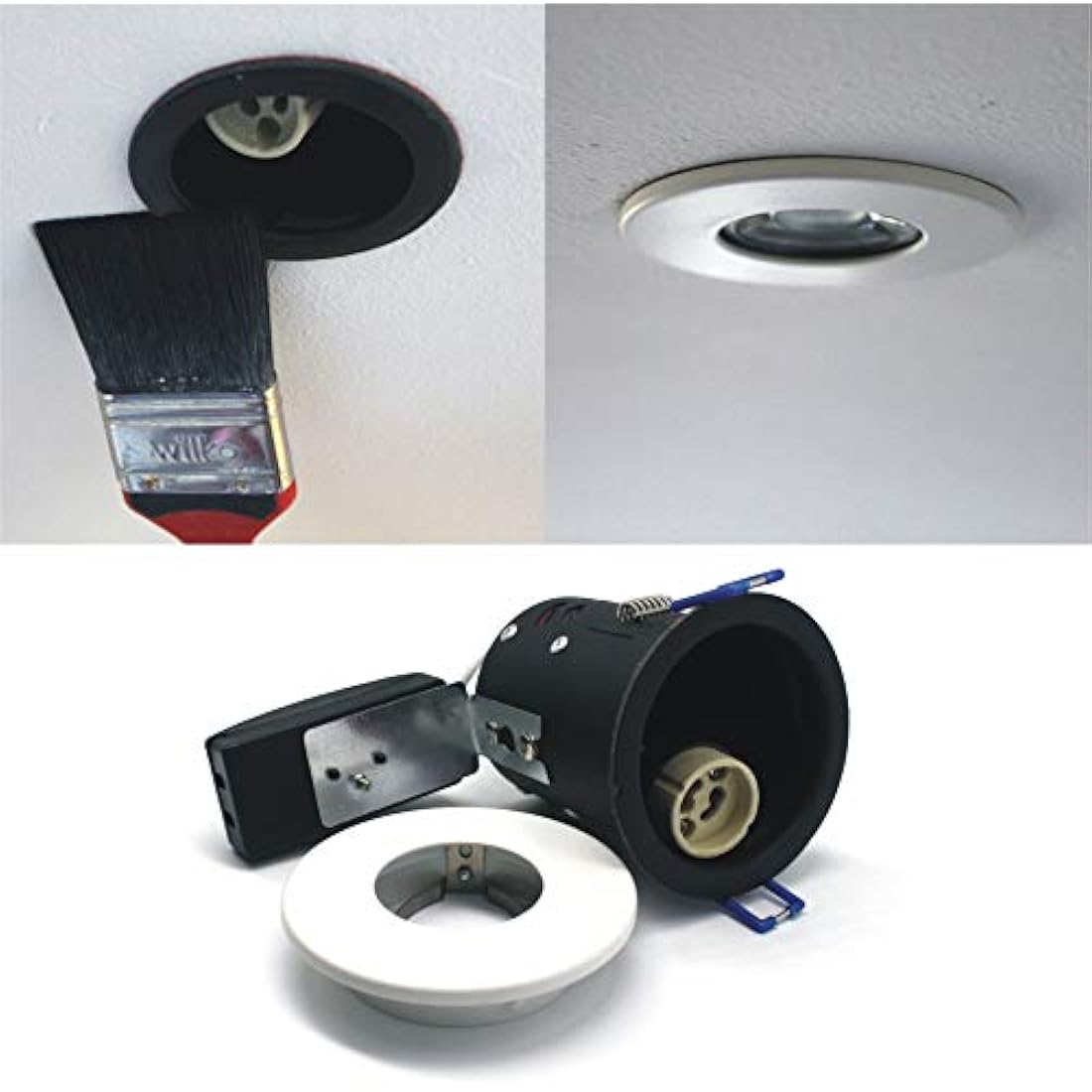 sanlumia 10 X LED Fire Rated Downlight Can GU10 Recessed Ceiling Twist & Lock Interchangeable Downlight IP20 White