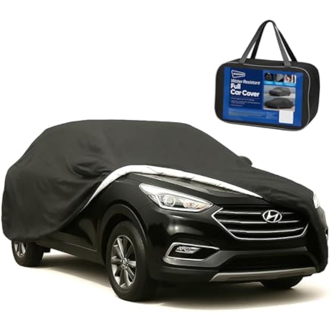 Streetwize – Heavy Duty Water Resistant Fully Breathable Car Covers, Black - UV Protection Paint Protection Auto Cover – Elasticated with Storage Bag (4x4)