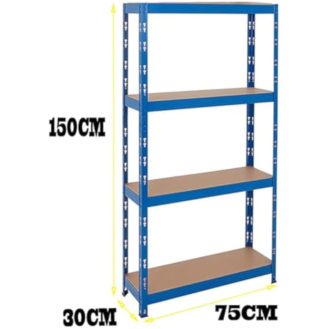 AROIJUN TMZ® (1500 x 750 x 300) mm heavy duty boltless metal steel shelving shelves storage unit Industrial easy to assemble (150X75X30cm) 175KG Per Shelf