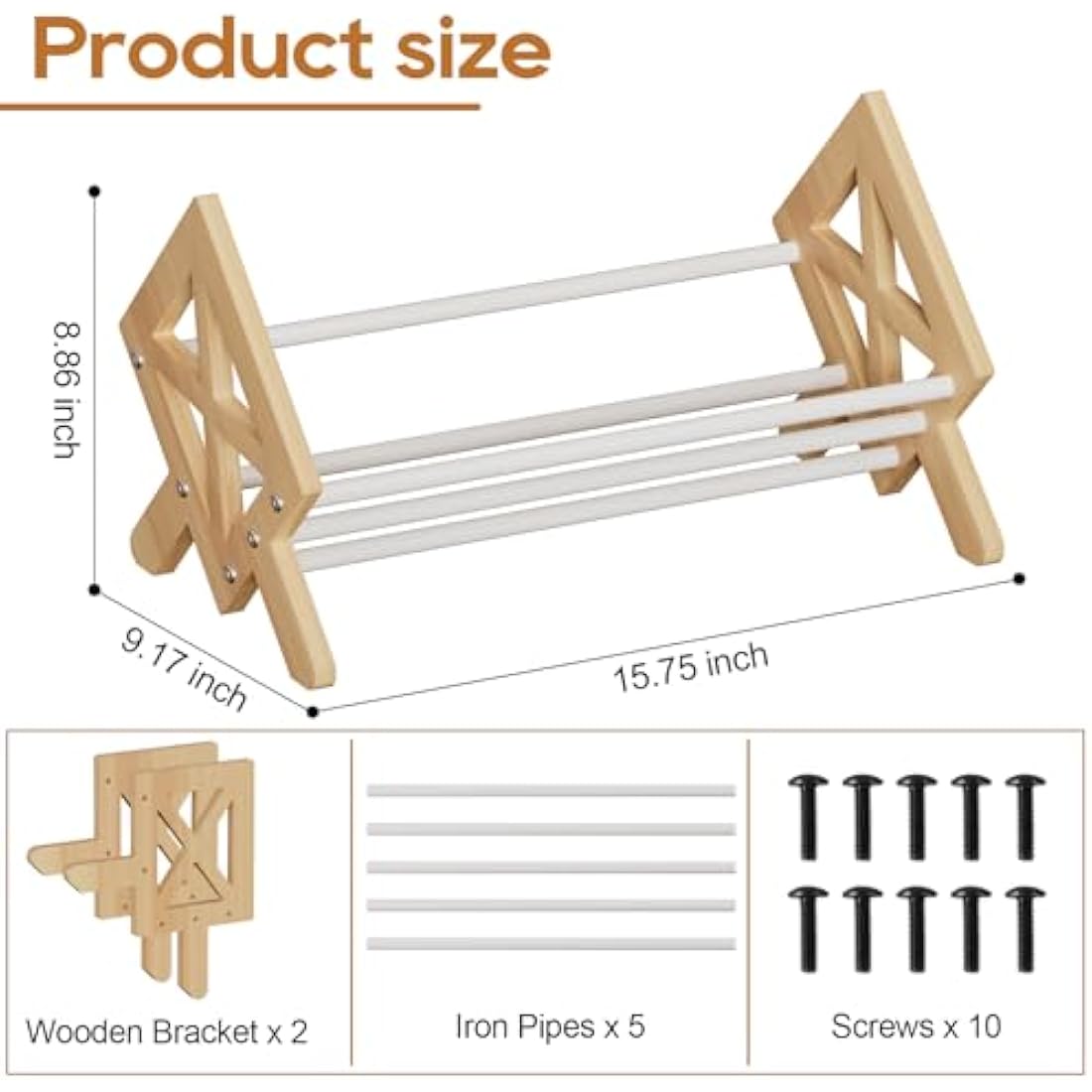 THYGIFTREE Wood Tilting Bookcase in Living Room/Home/Office, Desktop Book Shelf Organiser Bookshelves Storage Rack for CDs/Magazine/Books Display, Desktop Organiser for Books and Magazines
