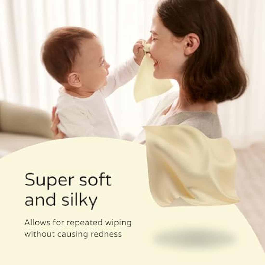 PoeticEHome Ultra-Soft 100% Pure Bamboo Dry Baby Wipes for Sensitive Skin - Unscented & Unbleached Facial Tissue Cloths, Hypoallergenic, 2X Softer Than Cotton - Wet or Dry Use, 400 Count