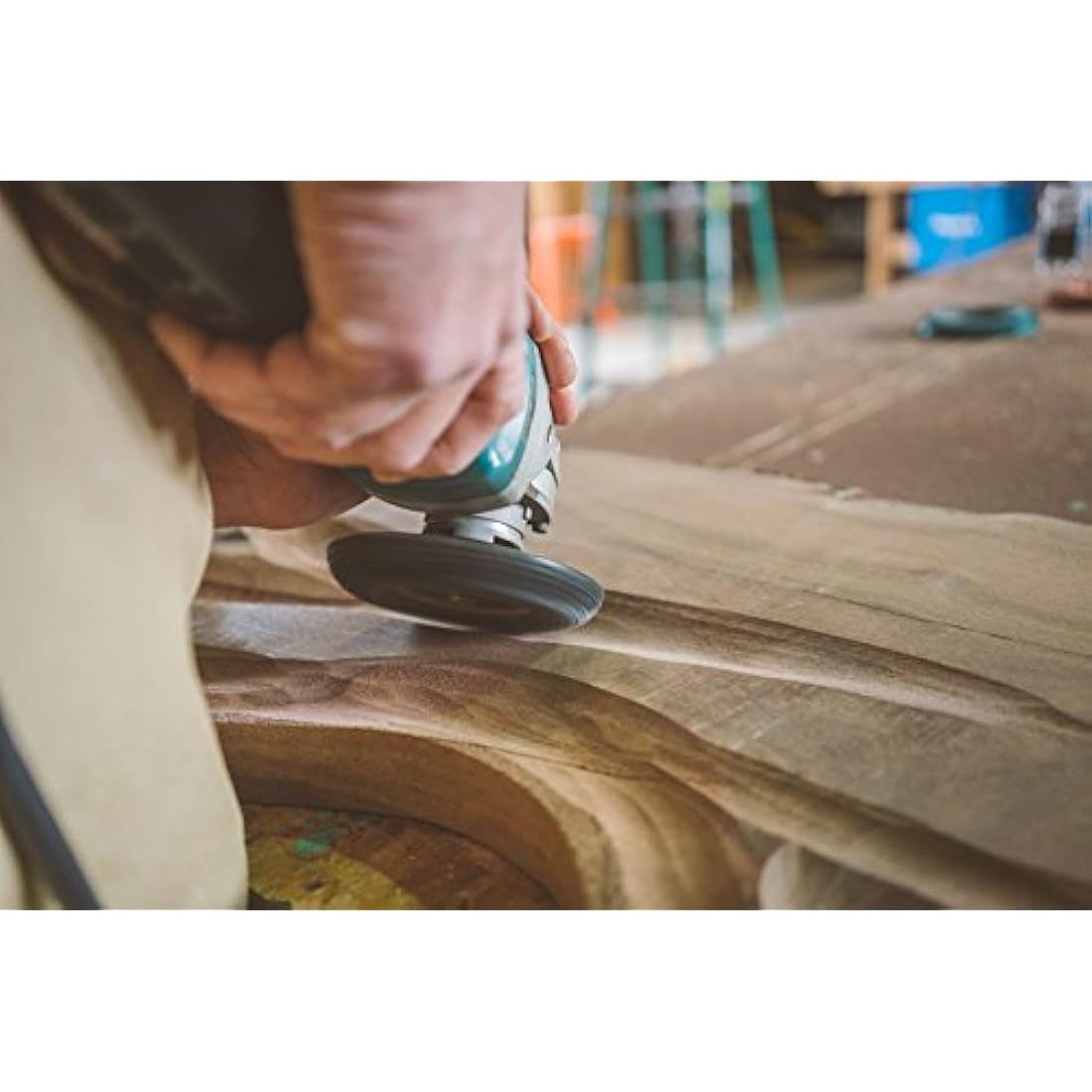 Kutzall Original Shaping Dish - Fine, 4-1⁄2" (114.3mm) Dia. X 7⁄8" (22.2mm) Bore - Woodworking Angle Grinder Attachment for DeWalt, Bosch, Milwaukee, Makita. Abrasive Tungsten Carbide, DW412O230