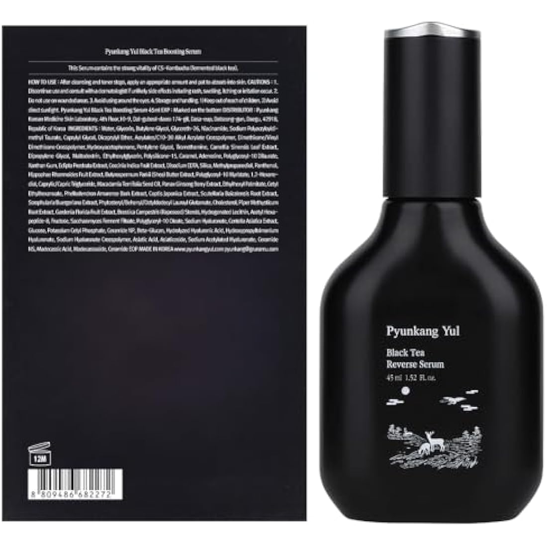 [PKY] Pyunkang Yul Black Tea Boosting Serum, Condensed Nutrition for Fine Line Care with Kombucha, Korean Skincare (1.52 Fl. Oz, 45ml)