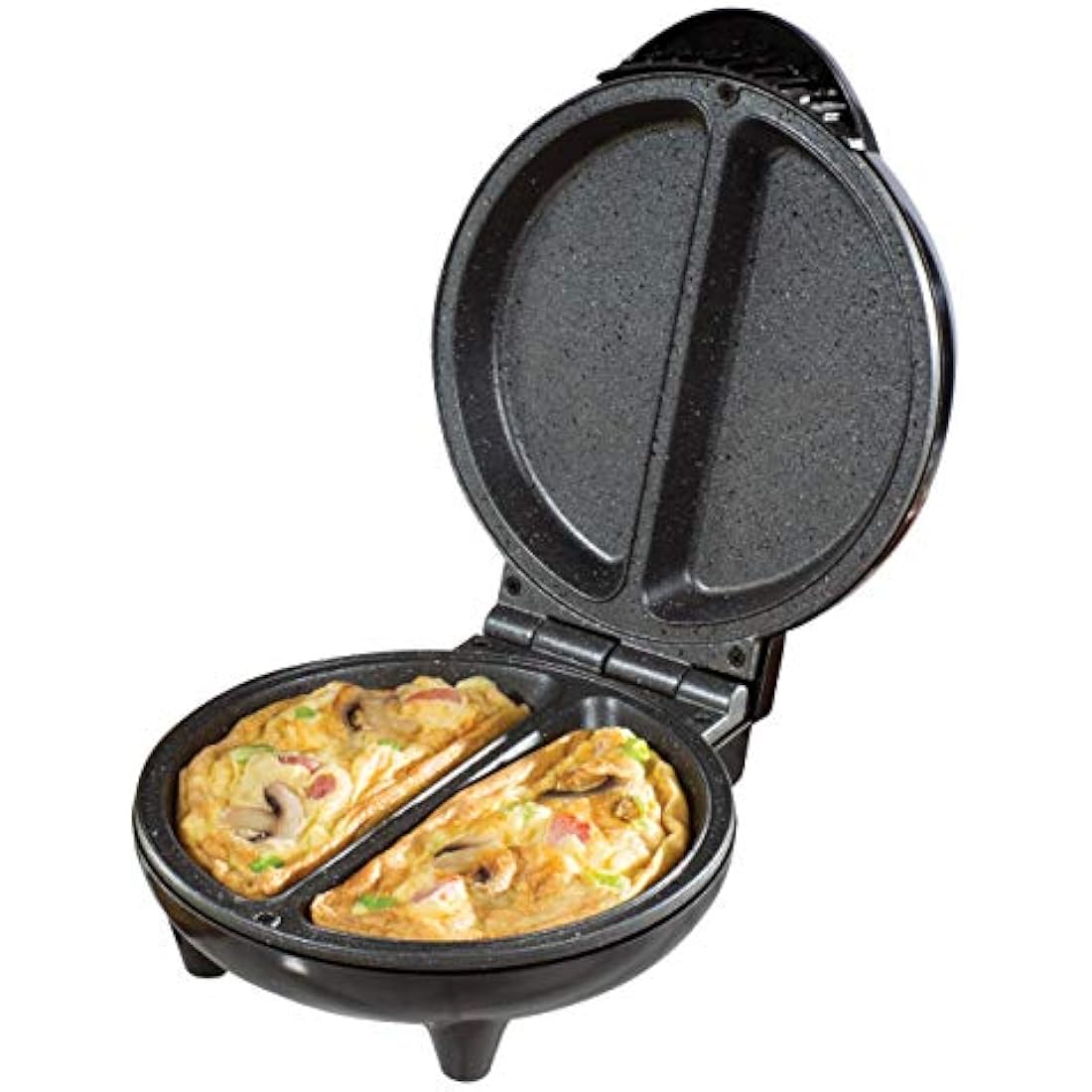 Daewoo Deep Fill Omelette Maker, Dual Non-Stick Plates, Electric 750W Omelette Cooker, Fast, Fluffy Homemade Omelettes – Compact & Easy Clean Breakfast Appliance