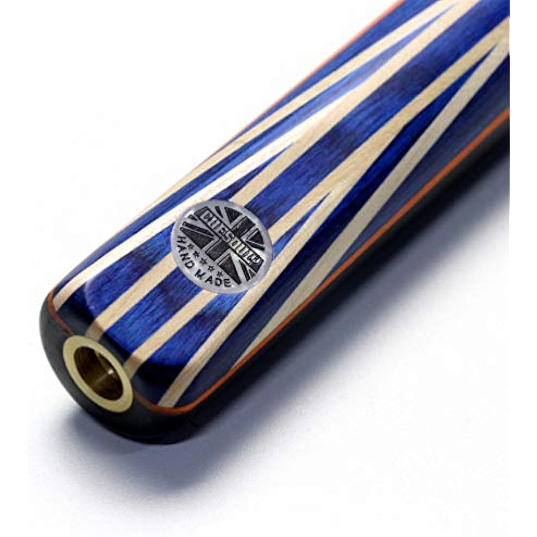 CUESOUL 57" Handcraft 3/4 Jointed Ebony Snooker Cue with Union Jack Flag Design