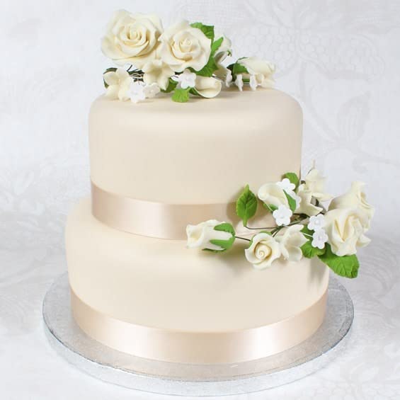 Culpitt Gumpaste Flower, Floral Cake Decoration, Cake Topper For Wedding, Anniversary, Celebration