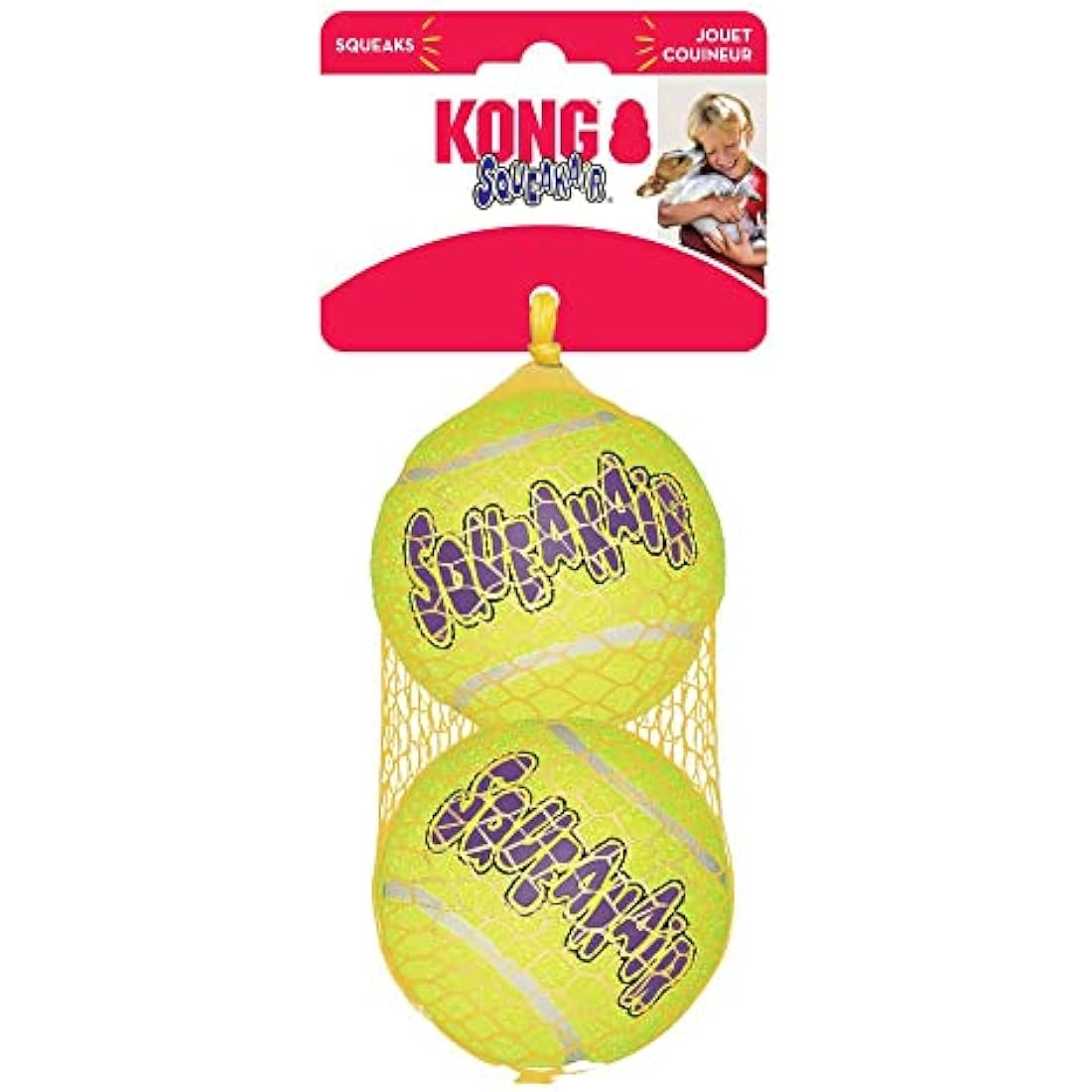 KONG SqueakAir Balls (x2) for large dogs
