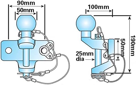 BITS4REASONS - NEW MODEL MAYPOLE 50MM SILVER SHINE & MATT TOWBALL - BALL & PIN HITCH MP84