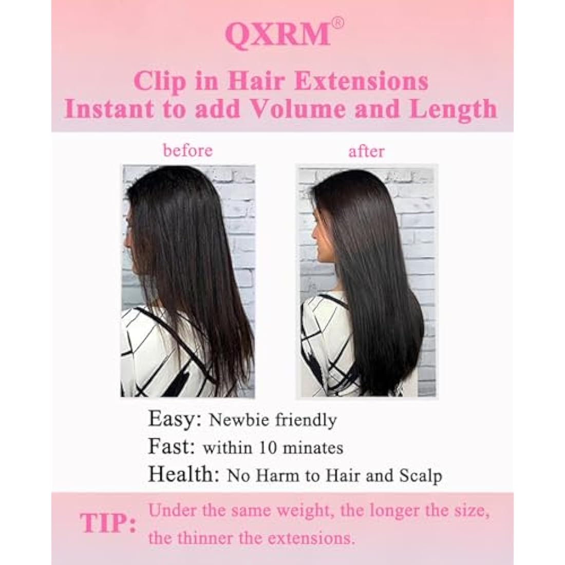 Clip in Hair Extensions Real Human Hair Straight Real Remy Human Hair 8pcs 100g Double Weft Remy Real Human Hair Clip in Extensions (#1B Natural Black, 18 Inch)