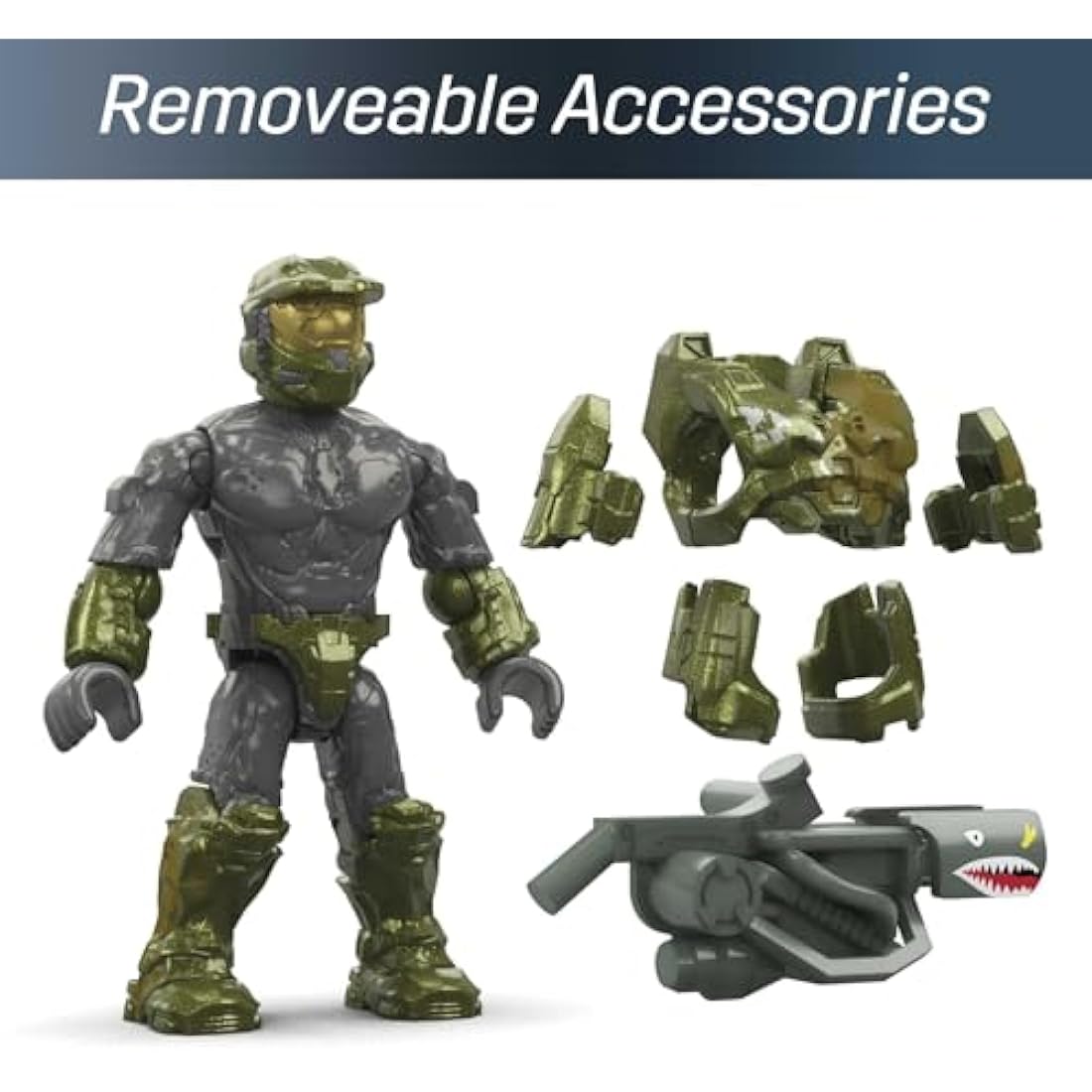MEGA Halo Infinite Building Toys Set, Floodgate Firefight with 634 Pieces, 4 Micro Action Figures, Poseable Articulation, Accessories, Kids or Adult, HNC59