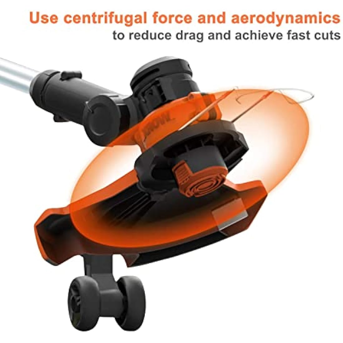 Worx Strimmer Spool Lawn Mower with 4 Pcs Spool Lawn Mower & 1 Pcs replacement cap, Strimmer Spool Grass Trimmer Spool Replacement Trimmer Spool Lawn Mower Line Worx Replacement orange