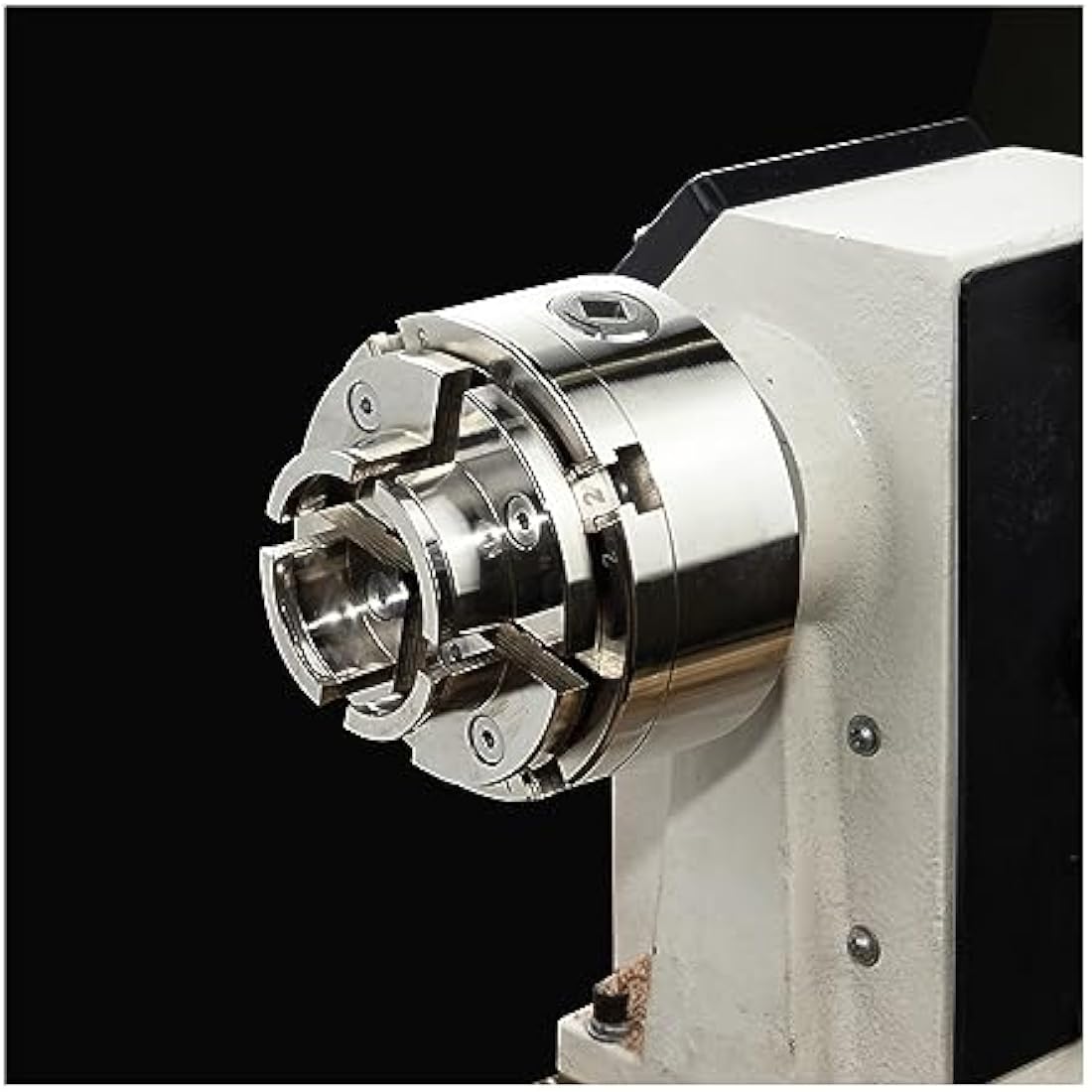 DEEFIINE 4 Inch Wood Lathe Chuck Set 1" x 8TPI Thread & 3/4" x16TPI Adapter, Nickel Plated Self-Centering 4 Jaw Wood Turning Chuck.(1 jaw)