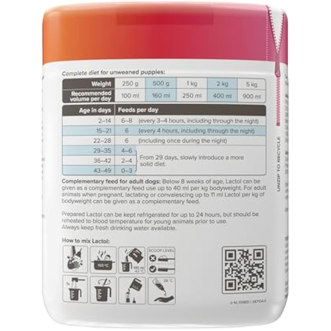 Beaphar - Lactol Puppy Milk 500g - Milk Replacer & Complete Feed for Newborn & Weaning Puppies - For growth & development - Contains DHA, Vitamins & Minerals - Ideal for Hand-Rearing - Use from Birth