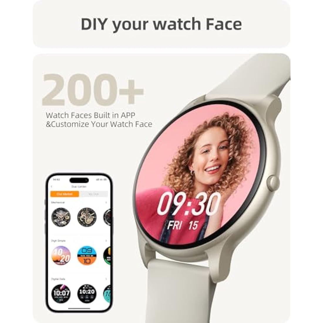 Parsonver Smart Watch(Answer/Make Calls), Fitness Watch for Men Women, 100+ Sport Modes IP68 Waterproof, Activity trackers for Android iOS Phone, Starry Silver SPROD1