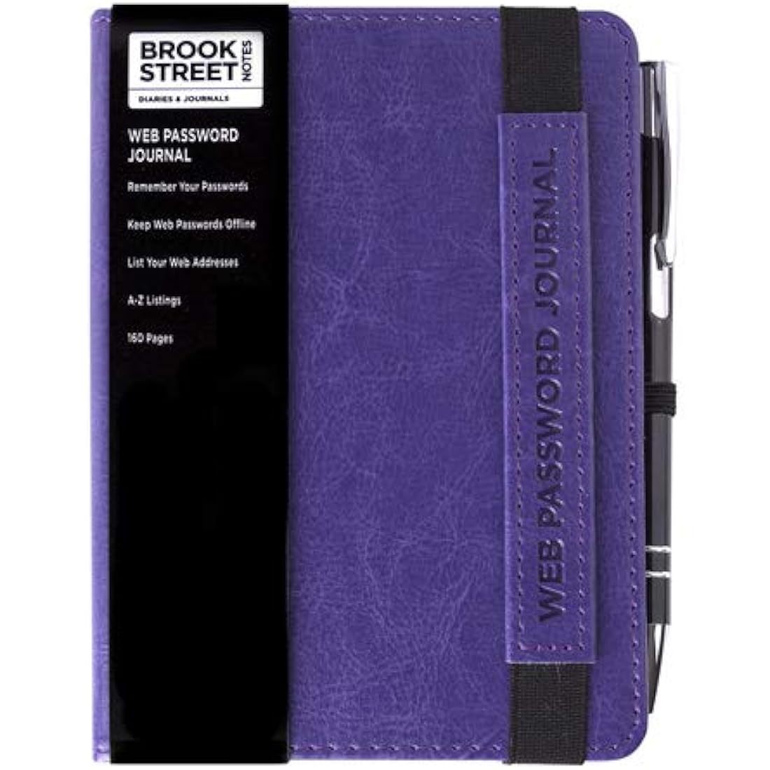 Brook Street Notes - A6 A6 Web Address Book and Password - Purple