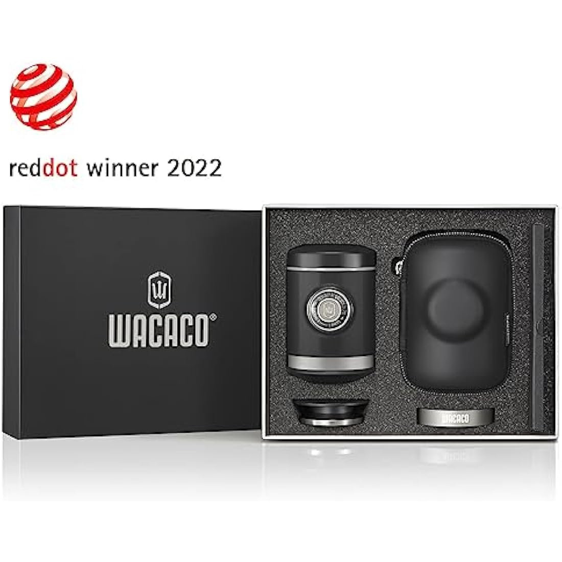 WACACO Picopresso Portable Espresso Maker Bundled with Protective Case, Pro-level Specialty Coffee Machine, Compatible Ultra-fine Grind, Manually Operated Travel Coffee Maker