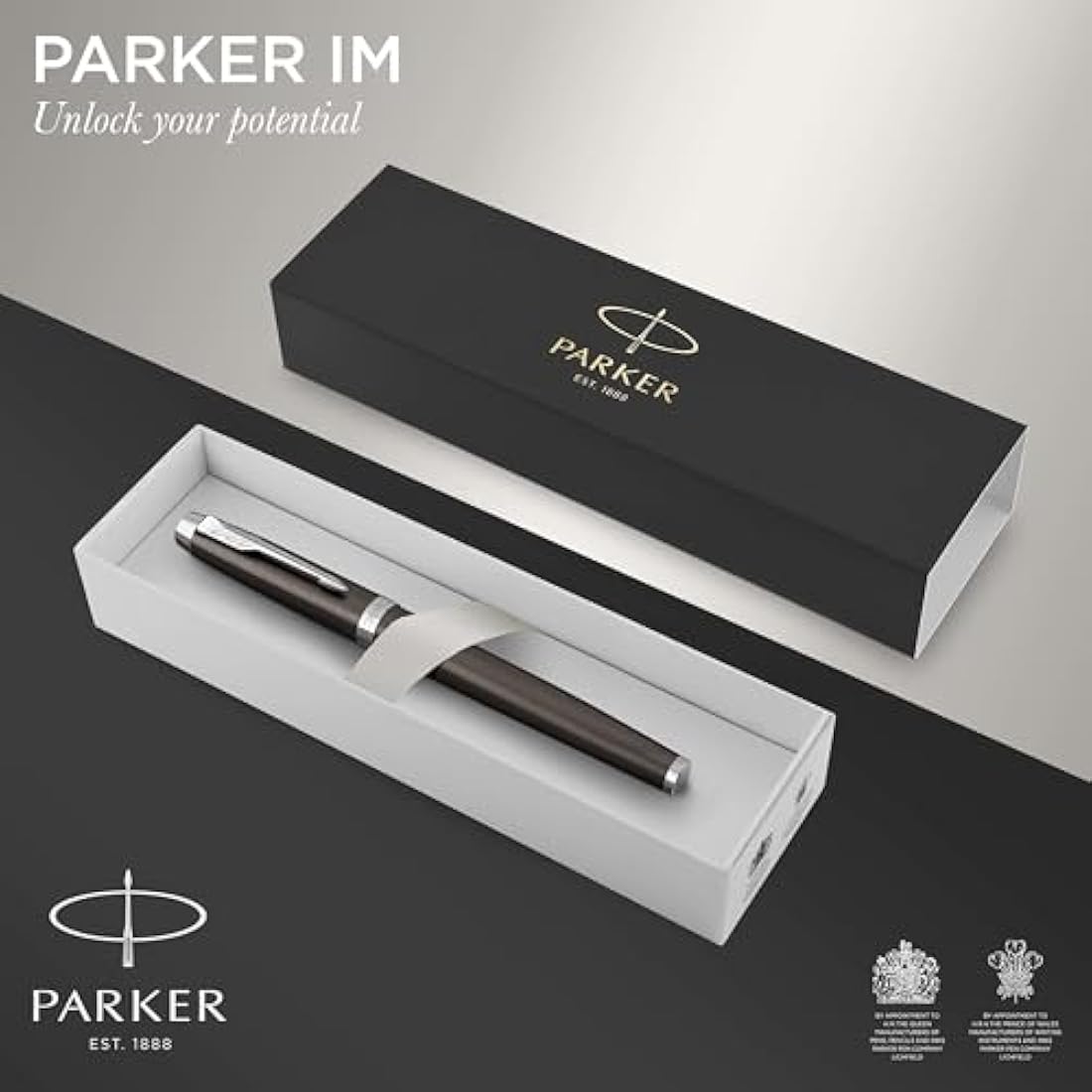 Parker IM Fountain Pen | Dark Espresso | Medium Nib with Blue Ink Refill | Gift Box
