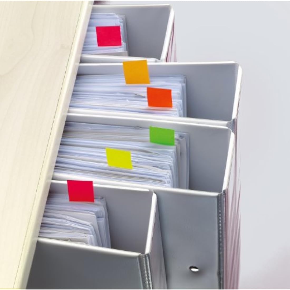 SIGEL HN655 Index Page Markers, Orange/Yellow/Red/Green/Pink 200 strips (pack of 10)