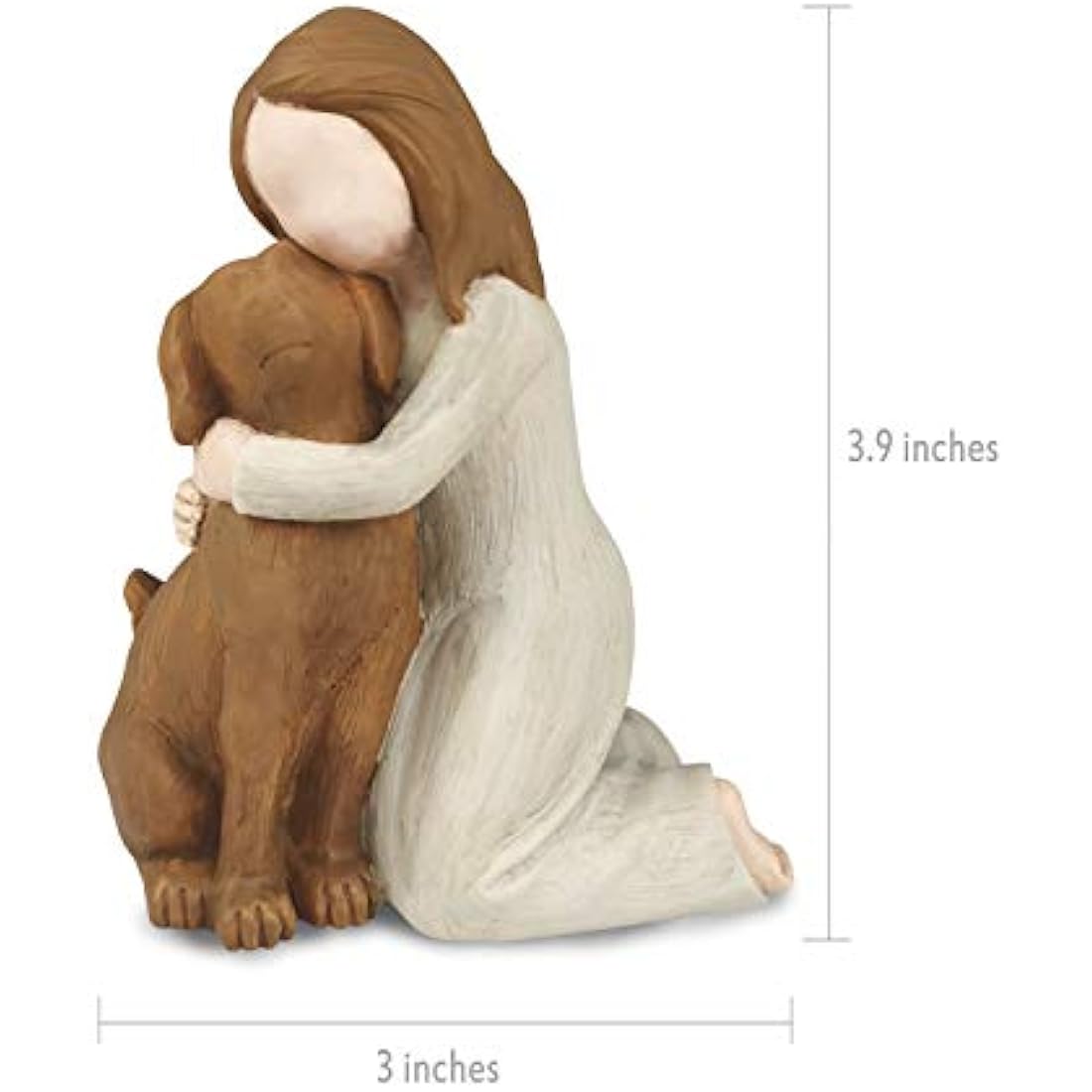 Angel Dog Figurines, Friendship Memorials - Sculpted Hand-Painted Figures for Dog Lovers - Multicolor