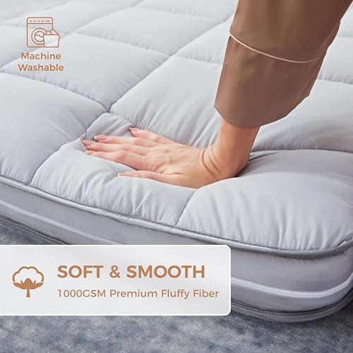 Jamdok Single Roll Up Floor Mattress,Memory Foam Mattress Topper for Folding Camping Bed,Machine Washable Cover,Sleeping Pad,Portable(190X75X10cm)