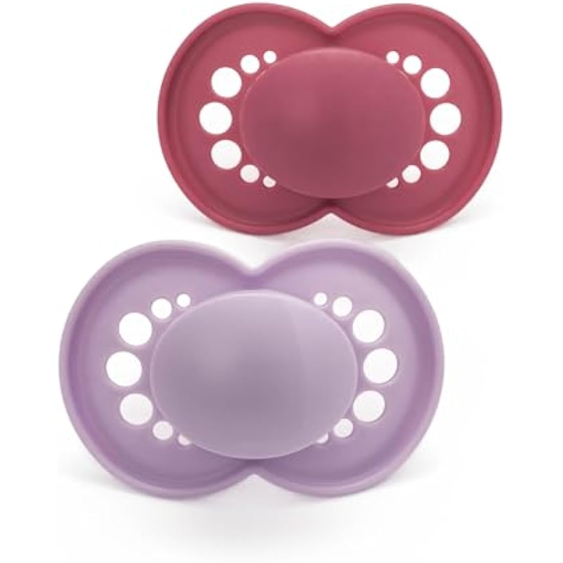 MAM Original Soothers | 18-36 Months | Pack of 2 | Comes in Dummy Steriliser Box | Sustainable Materials | Baby Accessories | Pink (Various Designs)