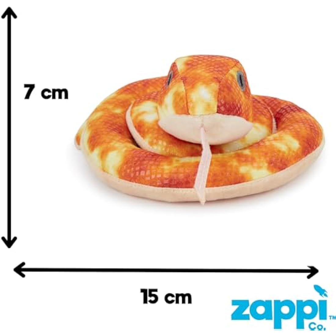 Zappi Co Children's Soft Cuddly Plush Toy Animal - Perfect Perfect Soft Snuggly Playtime Companions for Children (12-15cm /5-6") (Snake)