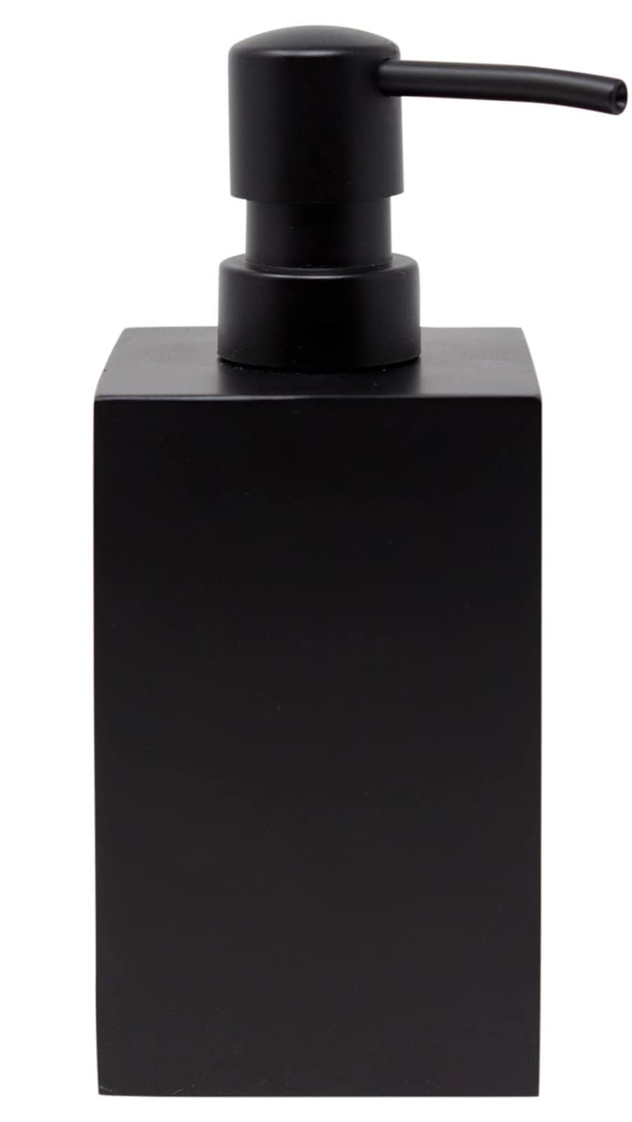 Yew Design Matte Black Soap Dispenser for Bathroom, 15oz Square Rustproof Liquid Hand Dish Soap Dispenser Pump for Kitchen Sink, Countertop, and