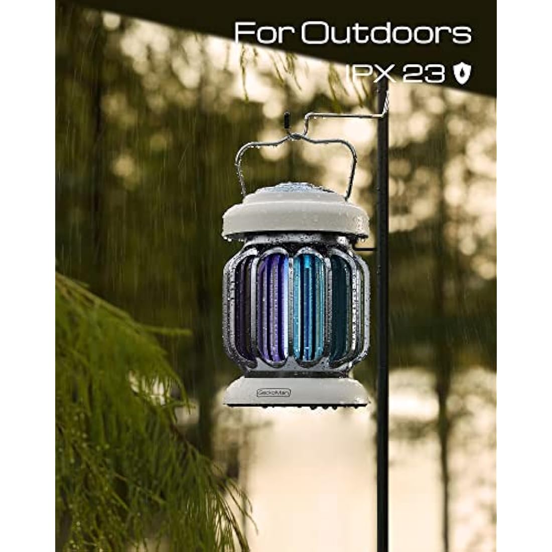 GeckoMan Hybrid Spectrum, Waterproof Switch, 15W Fly Zapper Electric Fly Catcher Bug Zapper Mosquito Killer Flies Killer Trap for Home Indoor UK Plug