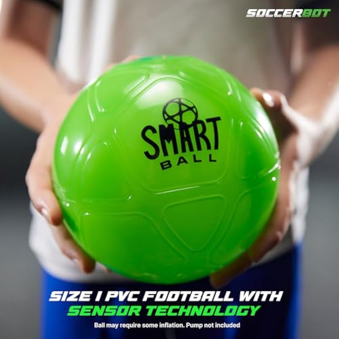 Smart Ball, Soccer Bot Indoor Football Trainer, Football Gifts for Boys, One Size, Black