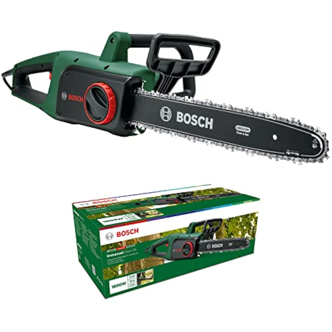 Bosch Chainsaw UniversalChain 35 (1800 W, Weight: 4.2 kg, Chain Speed: 12 m/s, in Carton Packaging)