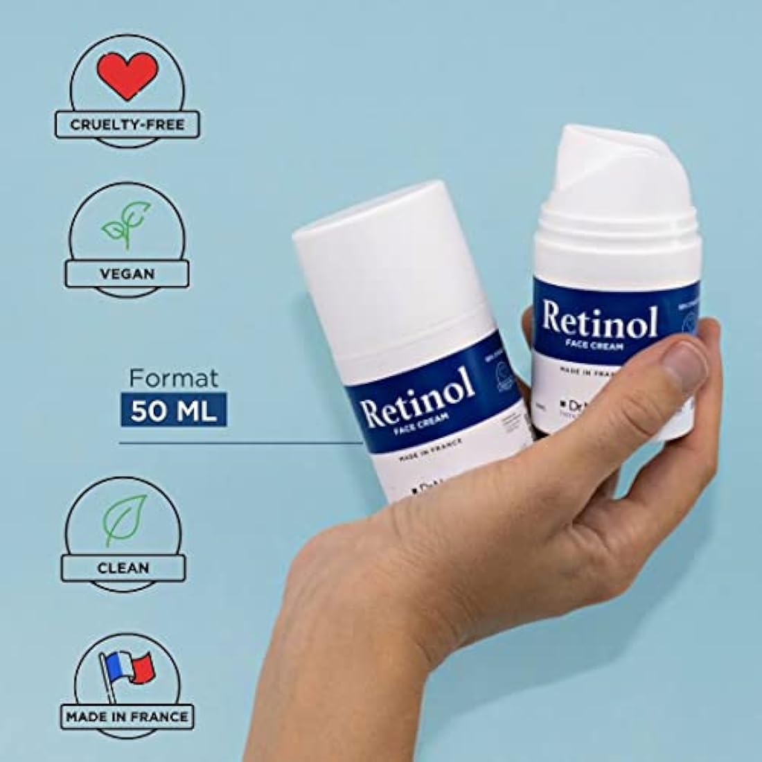 Retinol Face Cream for Sensitive Skin - Natural Skincare with 99% Natural Ingredients - Anti Ageing Cream - Night Cream - Vegan Retinol Moisturizer, Anti Ageing Anti Wrinkle Night Cream