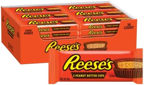 Reese's Chocolate Peanut Butter Cups, Pack of 36 x 42 g