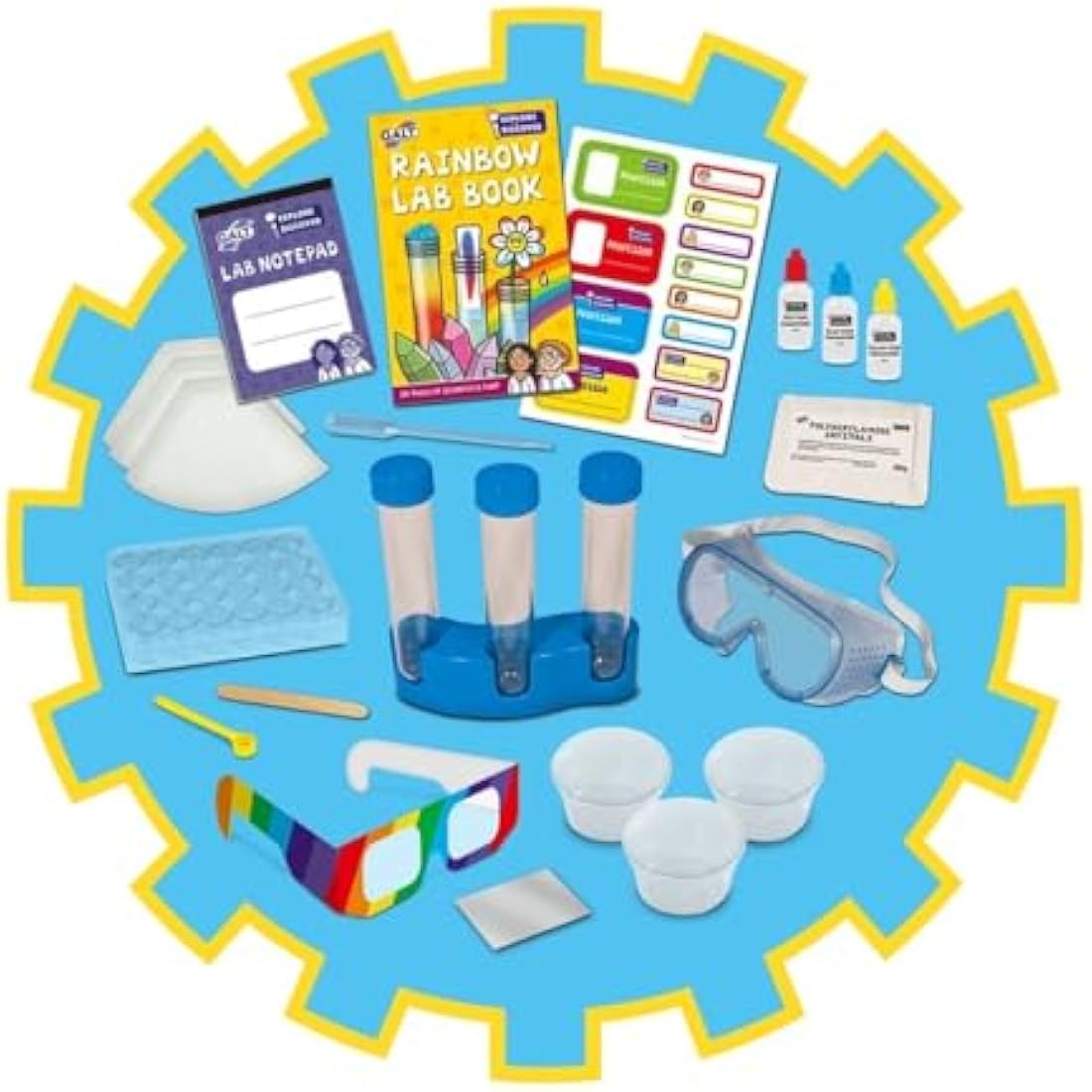 Galt Rainbow Lab - Explore & Discover Childrens Science Kit - 12 Science Experiments for Kids, Colourful Crystals - STEM Toys & National Curriculum Compatible - Gifts for Boys & Girls Ages 5 P