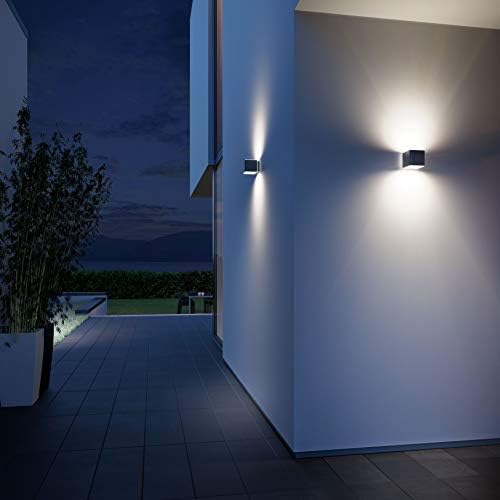 Steinel Wall Light L 840 SC Silver, LED Outdoor Light, 160° Motion Detector, Networkable, can be Operated via App, 9.5 W