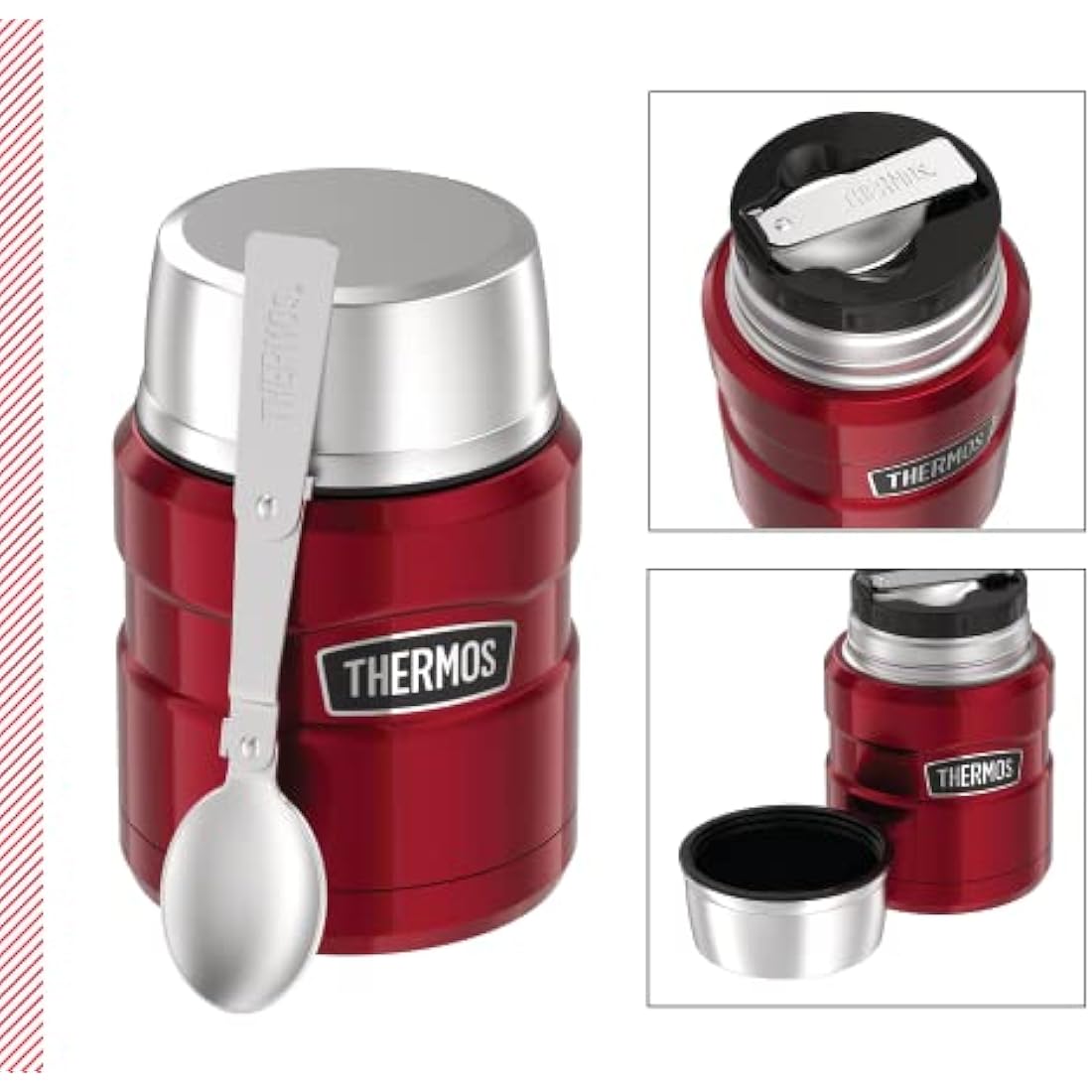 Stainless King Food Jar Cranberry 0,47l