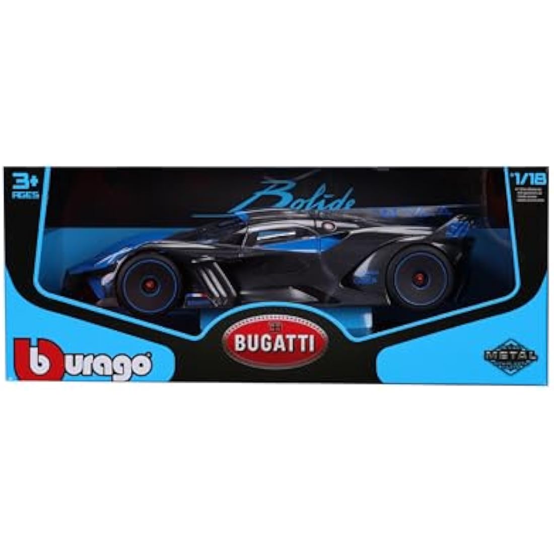 Bburago B18-11047B Bugatti Bolide Super Car-1:18 Scale Die Cast, Blue