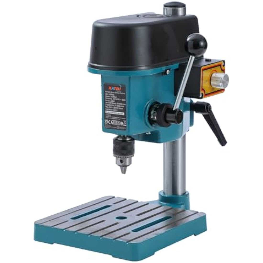 KATSU Mini Bench Drill Pillar Press Stand 100W with Fully Adjustable Speed + 6mm Chuck + Handle Lock + Electronic Variable Speed Switch