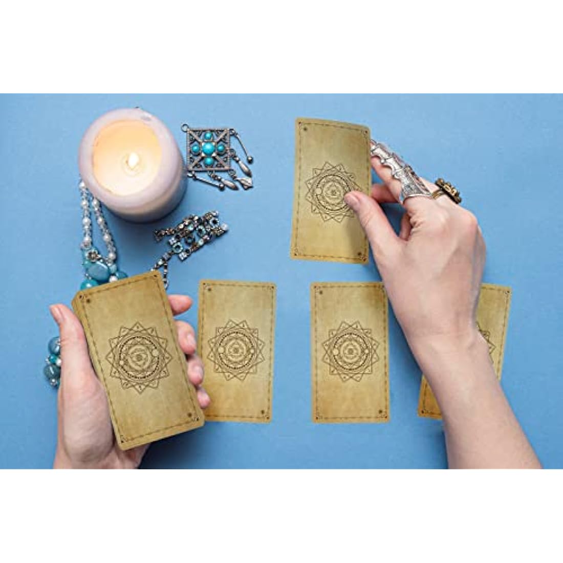 IXIGER Tarot Cards Deck,78 Tarot Cards Deck with Guidebook Set for Beginners and Experts,Classic Tarot Card Set,Durable Tarot Cards, Standard Size 4.75" x 2.76",Future Telling Game.
