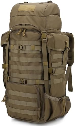 Mardingtop Tactical backpack Large Backpack Military Rucksack Hiking Backpack Camping Backpack Patrol Molle Pack with Rain Cover for Outdoor Trekking Mountaineering Hunting
