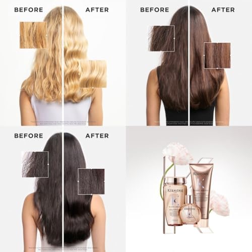 Kérastase Gloss Absolu Refillable Shampoo for All Hair Types, with Glycolic Acid, Hyaluronic Acid & Wild Rose 500ml