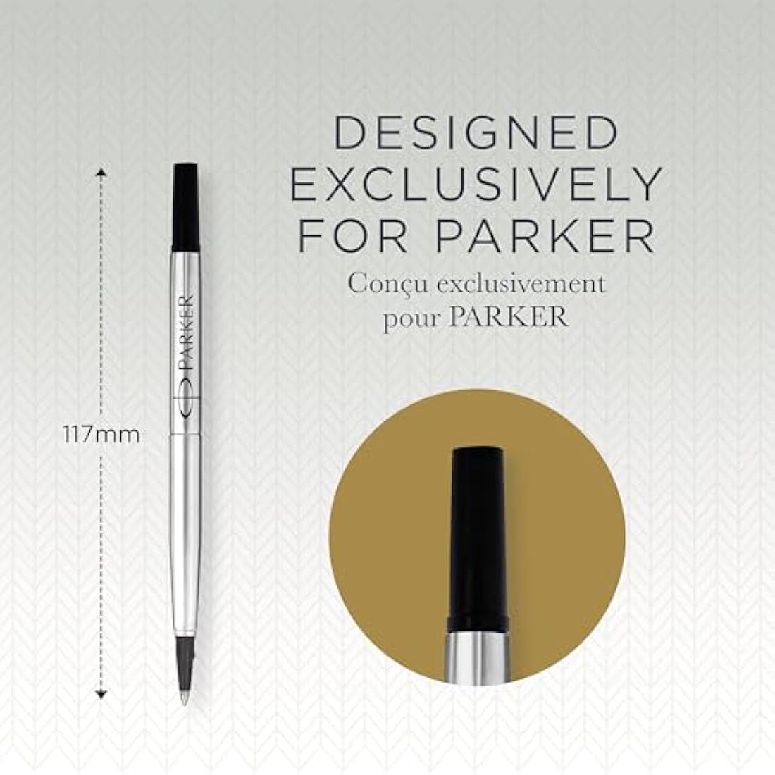 Parker Rollerball Pen Refills | Medium Point | Black QUINK Ink | 2 Count