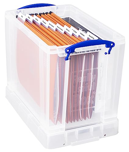 Really Useful Box Plastic Storage 19 Litre Clear (Pack Of 4)