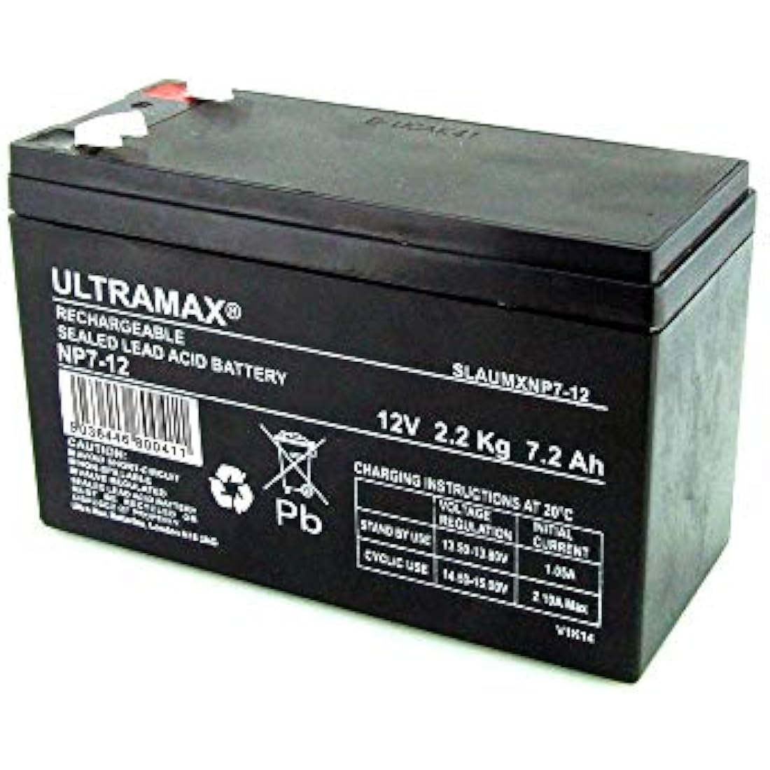 ULTRAMAX 12v 1.2Ah Replacement Battery for MOST RESPONSE ALARM Systems